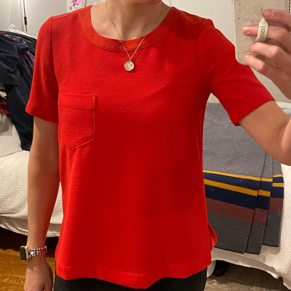Madewell red top